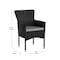 Flash Furniture Black Wicker Patio Chairs & Cream Cushions, PK 2 2-TW-3WBE074-BK-GG - alternate 5